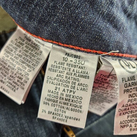 Bulwark FR Jeans Women 10 33x33 Blue High Rise Straight Flame Resistant Curvy - Picture 5 of 16